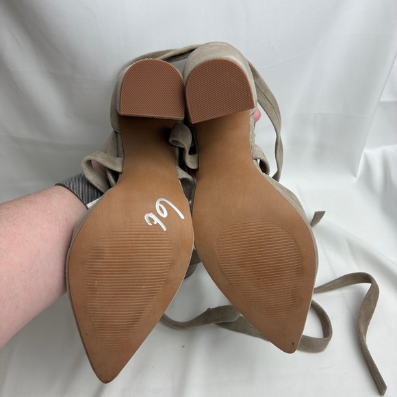 Steve Madden Women Wrap Heels 7M Suede Pointed Toe Indie Sleaze Noir Date Night - Picture 7 of 11